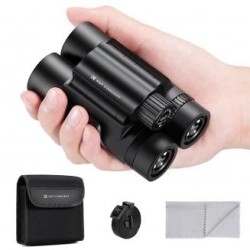 K&F Concept 10x25 Binoculares Telescopio Alta Definición BAK-4 Prisma IP65 Impermeable, Negro