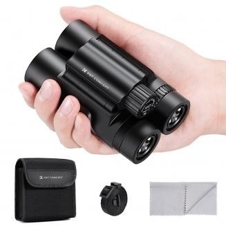 K&F Concept 10x25 Binoculares Telescopio Alta Definición BAK-4 Prisma IP65 Impermeable, Negro