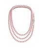 Set Collar Perlas Triple Aretes Zvezda Plata 0.925 Mujer Rosa claro