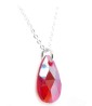 Collar y Aretes Leaves Rojo plata .925 Zvezda