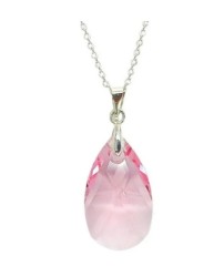 Collar y Aretes Leaves Rosa Claro plata .925 Zvezda