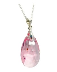 Collar y Aretes Leaves Rosa Claro plata .925 Zvezda