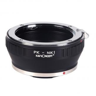 Lentes Pentax K a Nikon 1 Adaptador de montura de lente K&F Concept M17201 Adaptador de lente