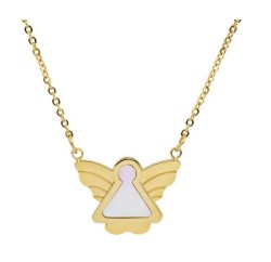 Collar Ocean Heart, Acero inoxidable, 18K, AC17-03