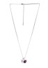 Dije con cadena Ocean Heart, Baño oro blanco, 18K, AC16-495