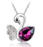 Dije con cadena Ocean Heart, Baño oro blanco, 18K, AC16-495