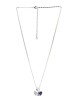 Dije con cadena Ocean Heart, Baño oro blanco, 18K, AC16-257