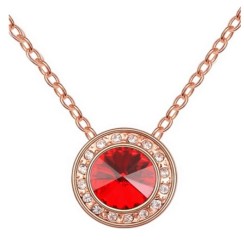 Dije con cadena Ocean Heart, Baño oro rosa, 18K, AC16-60