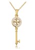 Dije con cadena Ocean Heart, Baño oro amarillo, 18K, ACM5-14-10