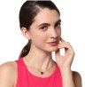 Collar Ocean Heart, Baño oro blanco, 18K, ACA8-13-31