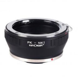 Lentes Pentax K a Nikon 1 Adaptador de montura de lente K&F Concept M17201 Adaptador de lente