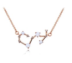 Collar Hera constelación Escorpio rosegold de chapa de oro rosa 18K.