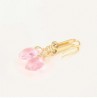 Aretes Para Dama Cristal Cristal Oro 14k Laminado Rosa