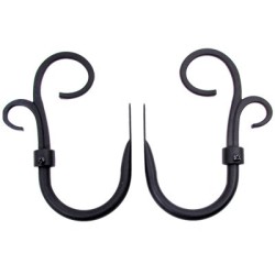 GANCHO CORTINERO 280-1700-39 CROOK BLACK GRABER