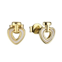 Aretes Plata Fina 925 Enso Para Mujer ESE112G Dorado
