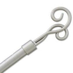 CORTINERO 220-0011-78 SCROLL 28-48 PULGADAS NIQUEL GRABER