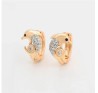 Arracadas Niña / Adulto Delfin Cristales Oro 18K Laminado Dorado