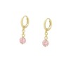 Aretes Con Esmeralda, Amatista, Rubí, Swarovski Oro 14K Lam Dorado