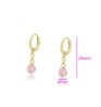 Aretes Con Esmeralda, Amatista, Rubí, Swarovski Oro 14K Lam Dorado