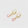 Aretes Con Esmeralda, Amatista, Rubí, Swarovski Oro 14K Lam Dorado