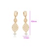 Aretes Colgantes Con Cristales Austriacos Oro 14K Laminado Dorado