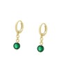 Aretes Con Esmeralda, Amatista, Rubí, Swarovski Oro 14K Lam Esmeralda