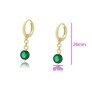 Aretes Con Esmeralda, Amatista, Rubí, Swarovski Oro 14K Lam Esmeralda