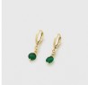 Aretes Con Esmeralda, Amatista, Rubí, Swarovski Oro 14K Lam Esmeralda
