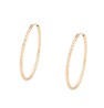 Arracadas Facetadas Diamantadas 4cm Med Oro 18K Laminado Dorado