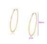 Arracadas Facetadas Diamantadas 4cm Med Oro 18K Laminado Dorado