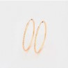 Arracadas Facetadas Diamantadas 4cm Med Oro 18K Laminado Dorado