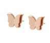 Aretes Mariposa Niña Adulto Oro Rosa 14K Laminado