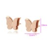 Aretes Mariposa Niña Adulto Oro Rosa 14K Laminado