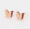 Aretes Mariposa Niña Adulto Oro Rosa 14K Laminado