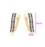 Aretes Dama Churumbela Zafiro, Rubí y Esmeralda Oro 14K Lam Dorado