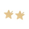 Aretes Broqueles Estrella Pulidos Dama Niña Oro 14K Laminado Dorado
