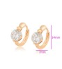 Arracadas Cristales Austriacos Niña o Adulto Oro 18K Laminado Dorado