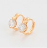 Arracadas Cristales Austriacos Niña o Adulto Oro 18K Laminado Dorado