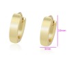 Arracadas Huggies Lisa Niña Adulto Unisex Oro 14K Laminado Dorado