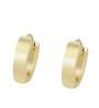 Arracadas Huggies Lisa Niña Adulto Unisex Oro 14K Laminado Dorado