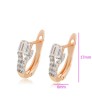 Aretes Para Dama Cristales Austriacos Oro 18K Laminado Dorado