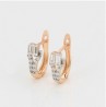 Aretes Para Dama Cristales Austriacos Oro 18K Laminado Dorado