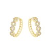 Arracadas Infinito Dama Cristales Oro 14K Laminado Dorado