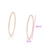 Arracadas 5 cm Tubulares Ligeras Facetas Oro Rosa 14K Laminado