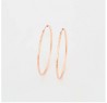 Arracadas 5 cm Tubulares Ligeras Facetas Oro Rosa 14K Laminado