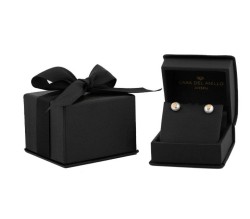 Aretes Perla Natural Cultivada Con Flor Oro Sólido 14k