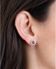 Aretes Ojo Turco 0.7 cm Oro Sólido 14k