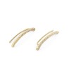 Aretes Trepadores Zirconias Oro Sólido 10k