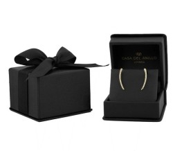 Aretes Trepadores Zirconias Oro Sólido 10k