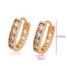 Arracadas Para Niña o Adulto Con Cristales Oro 18K Laminado Dorado
